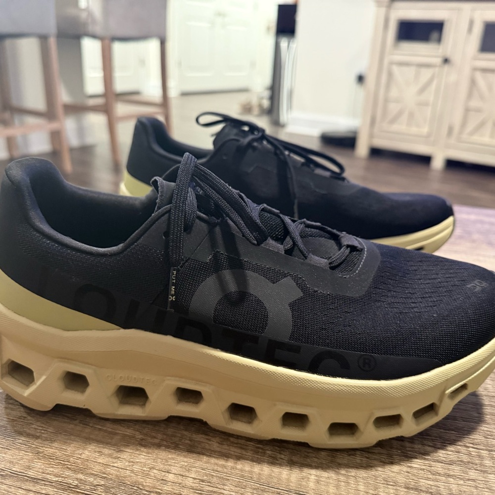 On Running Black and Beige Men's Sneakers